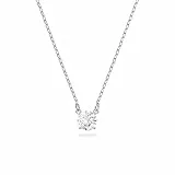 Swarovski Collier Attract, Taille ronde, Blanc, Métal rhodié