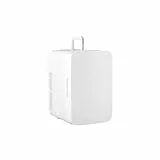 YASHE Mini Frigo de Chambre, 10 Litres/ 6 Canettes, Petit Frigo Thermoélectrique CA/CC pour Boissons, Nourriture, Beauté, Bureau, Dortoir, Voiture, Blanc