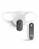 Arlo Floodlight Caméra de Surveillance WiFi + Sonnette FHD, sans Fil, Vision Nocturne 160°, Projecteur et Alarme Intégrés, Détection de Mouvement, Audio Bidirectionnel, Essai Arlo Secure Inclus