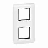 Legrand - Plaque Mosaic avec support pour 2 x 2 modules montage vertical - blanc