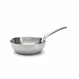 De Buyer - Sauteuse bombée en inox 3 couches ALCHIMY - 24 cm - Fabriquée en France, Sans PFAS, Maîtrise de la Cuisson, Inox 18/10, Tous Feux + Four, Finition Poli Brossé, Gris