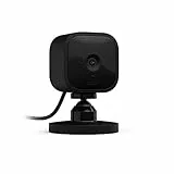Blink Mini | Caméra d'intérieur connectée compacte à brancher | Vidéo HD 1080p, vision nocturne, détection de mouvements, audio bidirectionnel, config. facile, fonctionne avec Alexa | 1 caméra, Noir