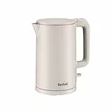 Bouilloire électrique Tefal Thermo Protect, Safe to Touch, 1500W, Gris clair et intérieur inox, KO140BE0