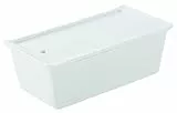 Revol 638555 Terrine Rectangulaire avec Couvercle + Plateau Porcelaine Blanc 24,2 x 11,4 x 7 cm