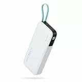 CUKTECH 45W Batterie Externe 20000mAh Power Bank, Batterie Externe Charge Rapide avec Cable Intégré USB C, Batterie Portable pour iPhone 16/15/14/13, Samsung, Xiaomi, iPad, MacBook, Switch