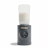 BÉABA - Milk Nomad - Chauffe-Biberon Nomade Ultra-Rapide sur Batterie – Chauffe en -3 min, Température Réglable (21-49°C), Mélangeur Antigrumeaux Breveté, USB-C, Compact & Compatible Biberons