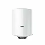Ariston PRO 1 ECO, Chauffe-eau électrique vertical mural 50 litres, diamètre 450 mm - Conçu et fabriqué pour être installé en France. Blanc