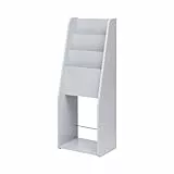 Iris Ohyama, Porte - Revues, Brochures, Magazine, Présentoire, Support de Livres,3 compartiments, Design, Multi-Usage, Bureau, Entrée, Salon, Chambre - Magazine Rack Slim MR-S - Gris