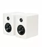 Edifier M60 2.0 Haut-parleurs Bibliotheques, Bluetooth 5.3, 66W RMS, Audio Hi-Res, LDAC, Basses 3' & Tweeter 1', Entrées USB-C & AUX, Panneau Tactile Sensible, Enceintes PC, Blanc