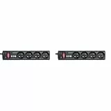 Eaton Multiprise/Parafoudre - Eaton Protection Strip 4 FR - PS4F - 4 Prises FR - Noir (Lot de 2)