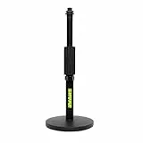 Shure by Gator Broadcast Desk Series ; Support de micro de bureau à base ronde Shure avec embrayage rotatif à hauteur standard réglable et base de 6' ; (SH-DESKTOP1)