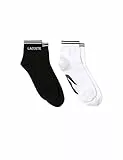 Lacoste Sport Chaussettes Mixte - Lot de 2 , Noir/Blanc, 43-46