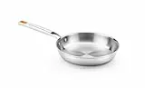 BRA Efficient | Poêle Efficient Inox Triply 20 cm, inox 18/10, sans antiadhésif avec fond diffuseur triple forgé, sans PFOA, manche riveté