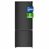 CHIQ Réfrigérateur congélateur FBM205L42-205L (153 + 52),Classe énergétique E, 39 dB, Acier noir, Low frost, Portes réversibles