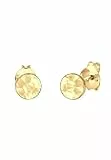 Elli Boucles d'Oreilles Femme Motif de Cercle Martelé en Argent Sterling 925