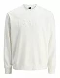 JACK & JONES Crew Neck Jcopacer Sweat à col Rond, Cloud Dancer, L Homme