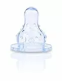 Nûby Lot de 2 Tétines en Silicone Flux Variable pour Biberons Col Standard 0+ Mois