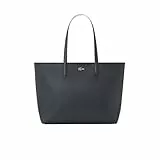 Lacoste Femme Women Shopping Bag Sac à provisions, Noir Farine, Taille Unique
