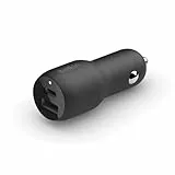 Belkin Chargeur de voiture double port 37 W, PPS USB-C 25 W et USB-A 12 W pour Samsung Galaxy S23, S22, Plus, Ultra, Note 20, iPhone 14, 13, 12, 11, Pro, Max, mini, Pixel, Note et autres