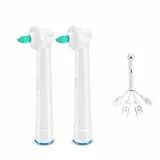 Interdental Lot de 2 têtes de brosse à dents de rechange, compatibles avec les brosses à dents électriques Braun Oral-B, pour espaces interdentaires