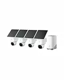 eufy Kit de 4 caméras Security SoloCam E42 (HomeBase S380), caméra solaire 4K sans fil pour dehors, suivi IA, stroboscope, rotation et inclinaison, reconnaissance faciale, stockage local jusqu’à 14 TB