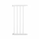 Safety 1st Easy Close Metal, Rallonge de barrière 28 cm, Sans perçage, Rallonge de barrière de sécurité enfant facile à installer, Extension barrière escalier enfant, À pression, Blanc