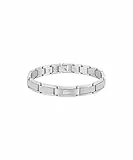 Lacoste Bracelet à Maillons pour Homme Collection STENCIL en Acier Inoxydable Embelli avec Motif Petit Piqué - 2040188