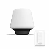 Philips White Ambiance WELLNESS Lampe à poser 1x9.5W - Blanc (télécommande incluse), compatible Bluetooth, fonctionne avec Alexa, Google Assistant et Apple Homekit