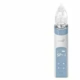 Mouche bébé électrique, Nasensekretsauger Aspirateur nasal Aspiration puissante,3 niveaux d'aspiration,Lumières apaisantes,Musique apaisante,Facile à nettoyer,Portabilité Blue