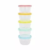 Badabulle BadaBowls Maxiportions | 5 Pots de Conservation 250ml | Hermétiques | Fabriqués en France