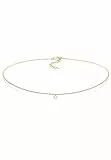 Elli Collier Femme Pendentif Ras du Cou Noble avec Pierre de Lune en Argent Sterling 925