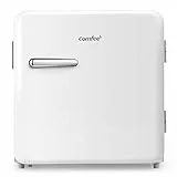 Comfee Mini réfrigérateur RCD50WH1RT(E) - Réfrigérateur rétro - Glacière de 47 l - Hauteur : 50 cm - 100 kWh/an - Blanc