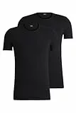 BOSS 2 t-Shirts Modernes, Noir 1, L (Lot de 2) Homme