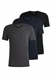 BOSS T- Shirt RN 3P Classic, Open Blue497, XL Homme