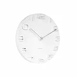 Karlsson KA5311WH on The Edge Pendule Murale Plastique Blanc 5 x 42 x 42 cm
