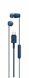 Sony IER-EX15C avec Micro – Écouteurs filaires USB-C pour Android, iPhone, Ordinateur Portable et PC – Câble Anti-enchevêtrement – Parfaits pour Les Voyages et Une Utilisation Quotidienne – Bleu