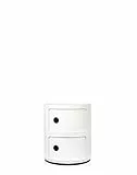Kartell Componibili, Conteneur 2 éléments, Blanc, Base ronde
