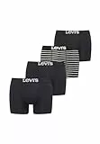 Levi's Boxer sous-vêtement, Noir/Blanc, XXL (Lot de 4) Homme