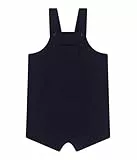Petit Bateau A0CEF Salopette Courte, Bleu, 6 Mois Bébé_Garçon