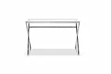 Jahnke Xtra Bureau de Bureau en Verre Transparent, Verre trempé, Verre Transparent/chromé, Taille Unique