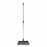 Kleeneze Balai Brosse à Poils Souples pour Nettoyer la Plupart des sols durs, Anti-Rayures, Manche Extensible jusqu'à 120 cm, balaye la poussière, Bois, carrelage, sols stratifiés, Gris, KL028107EU7