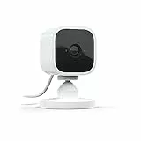 Blink Mini | Caméra d'intérieur connectée compacte à brancher | Vidéo HD 1080p, vision nocturne, détection de mouvements, audio bidirectionnel, config. facile, fonctionne avec Alexa | 1 caméra, Blanc