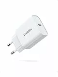UGREEN 20W Chargeur USB C Rapide iPhone GaN Prise Secteur Compatible avec iPhone 16 15 14 13 12 11 Plus Pro Max SE XS XR Pixel 9 8 Pro XL 7a Galaxy S25 S24 S23 S22 Plus Ultra A56 A16 A06 iPad