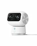eufy Security Indoor Cam S350, caméra à Double Objectif, caméra de Surveillance 4K UHD avec Zoom × 8 et Rotation/Inclinaison 360°, idéale pour babyphone pour Animaux de Compagnie/sécurité