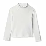 Amazon Essentials T-Shirt Rashguard à Manches Longues Garçon, Blanc, 9 Ans