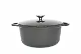 Baumalu, Cocotte Ronde 24 cm, Modèle Cocoon en Cuivre Pur avec Revêtement en Étain, Poignées Rivetées en Fonte, Compatible Tous Feux, Garantie 5 Ans, Ustensile de Cuisine Durable et Élégant