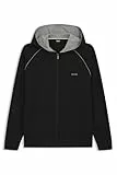 BOSS Hommes Mix&Match Jacket H Sweat à capuche zippé en coton stretch avec logo brodé