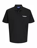JACK & JONES Jorboston Polo SS, Noir, M Hommes