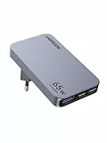 UGREEN Nexode Pro 65W Chargeur USB C Voyage 3 Ports Ultra Fin Adaptateur International avec Prises EU UK US Charge Rapide Compatible avec iPhone 16 Plus Pro Max MacBook Galaxy S24 Plus Ultra