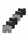Levi's Boxer sous-vêtement, Noir/Bleu Marine/Gris, L (Lot de 6) Homme